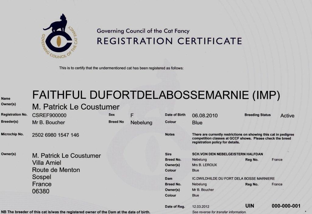 CH.Faithful du Fort de la Bosse Marniere gccf-Nebelung registration